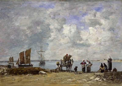 Fishermens Wives at the Seaside by Eugene Louis Boudin